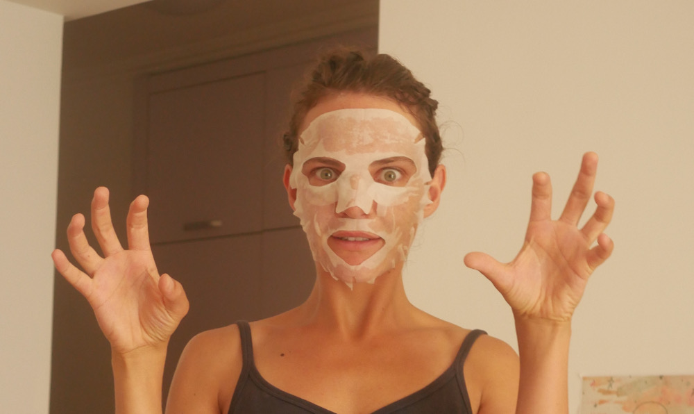 Trying Mia's beauty masks